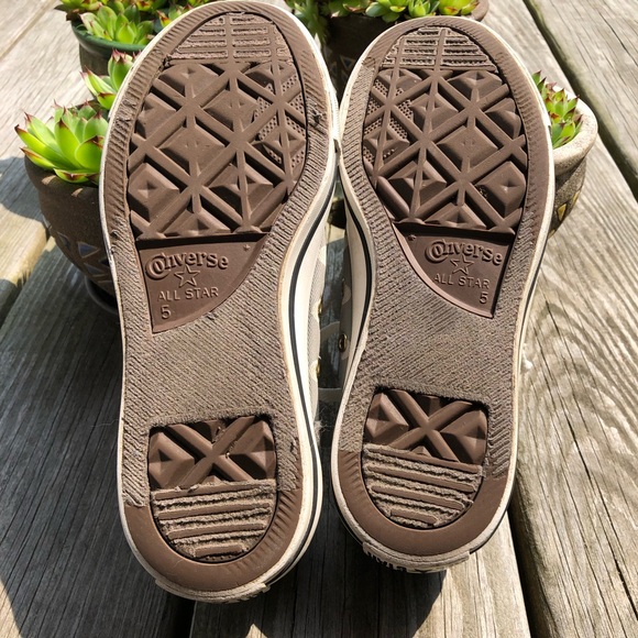 ALL STAR Converse Sneakers Gray/Blue Polka Dots / Double Tongue Women's Size 7 - Picture 13 of 13